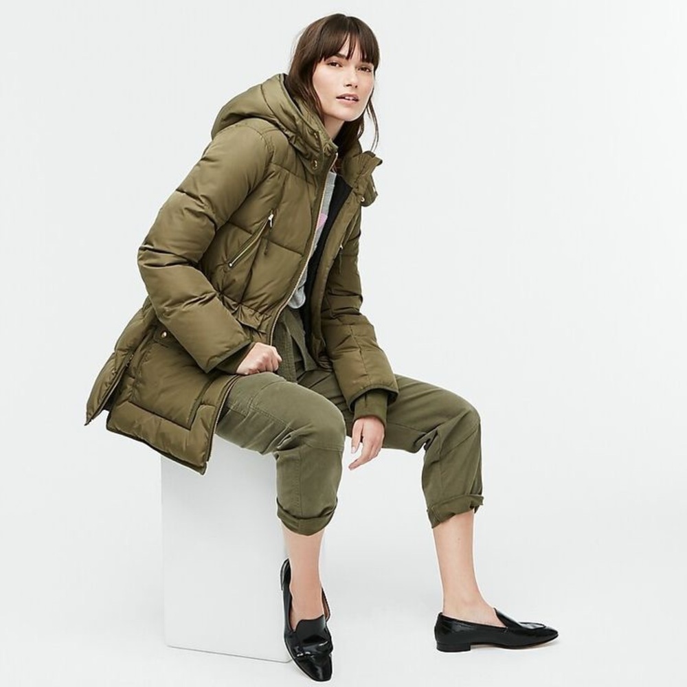 J. Crew | Olive Chateau Puffer Coat